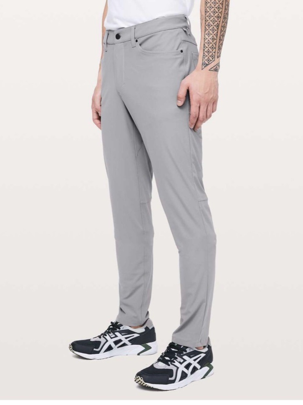 Lululemon ABC Pant Slim Warpstreme 31x29 Light Cast Gray Mens Stretch